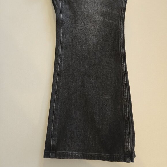 Sz 33 Banana Republic high rise crop boot cut black faded EUC - Picture 13 of 14